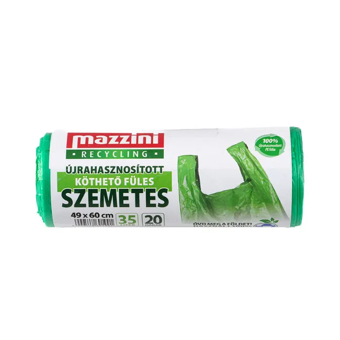 Mazzini szemeteszsák 20 db/roll újrahasznosított köthető füles