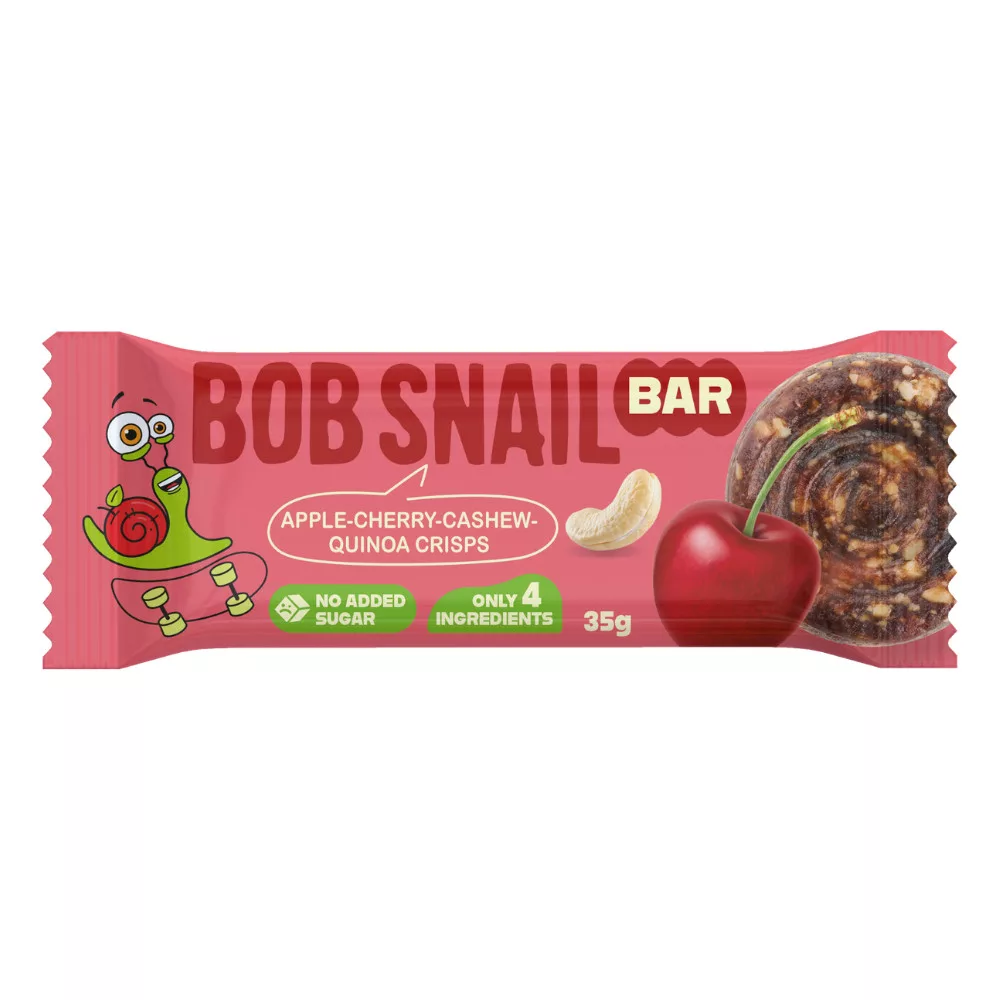 Bobsnail gyümölcsszelet ropogós magokkal alma-meggy-kesudió-quinoa