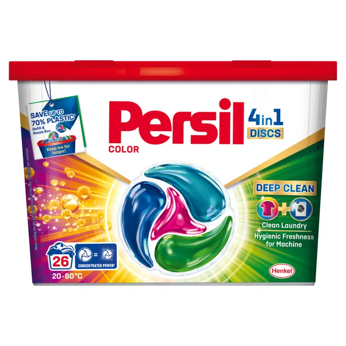 Persil Discs Color mosószer koncentrátum gépi mosáshoz színes ruhadarabokhoz 26 mosás