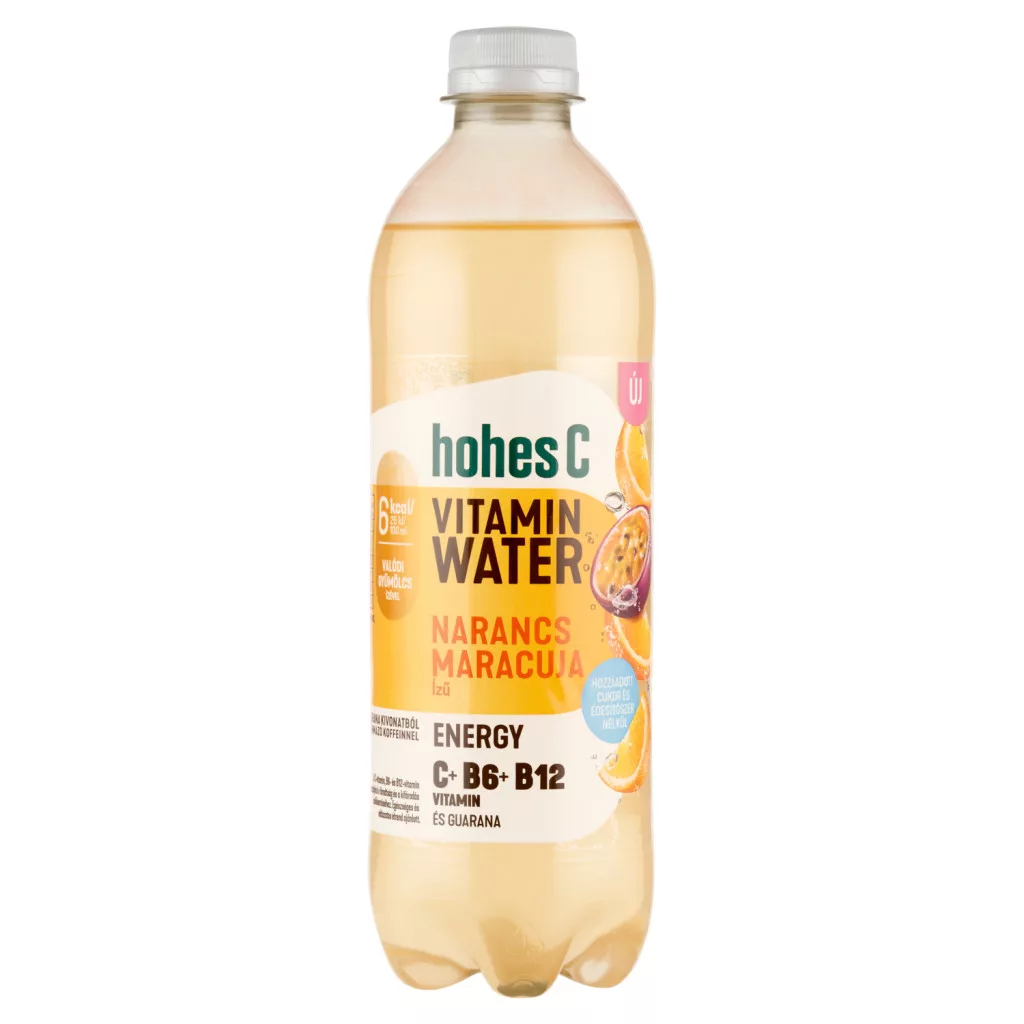 Hohes C Vitamin Water Energy narancs-maracuja ízesítésű, gyümölcstartalmú szénsavas üdítőital
