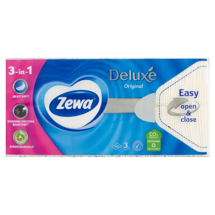 Zewa Deluxe Original illatmentes papír zsebkendő 3 rétegű