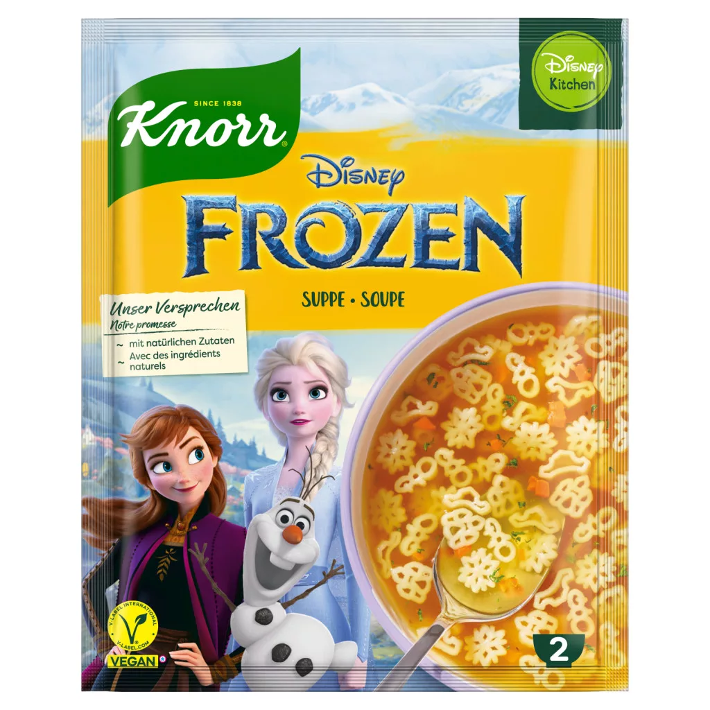 Knorr zöldségleves Jégvarázs inspirálta tésztával