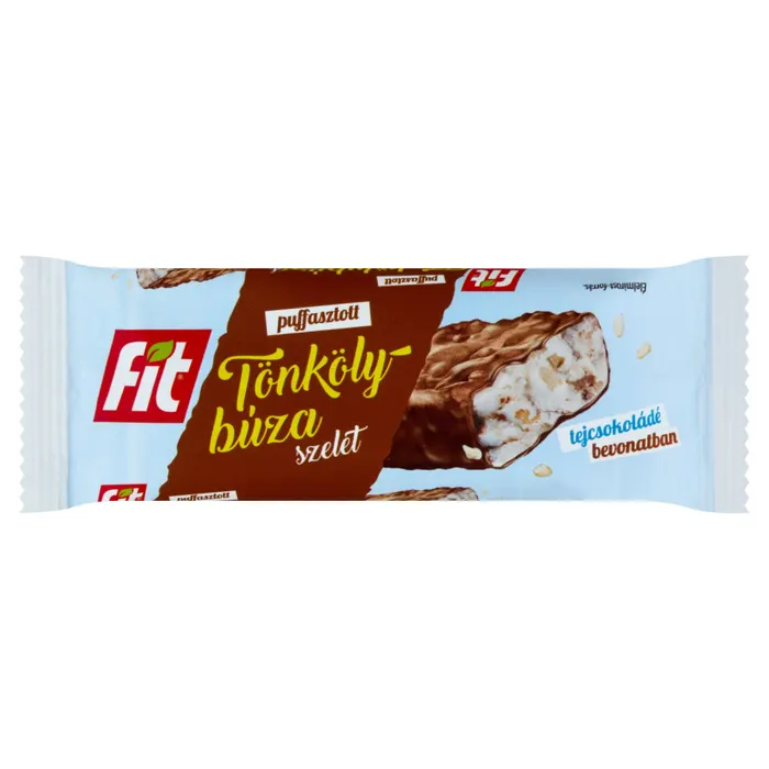 Fit puffasztott tönkölybúza szelet tejcsokoládé bevonatban