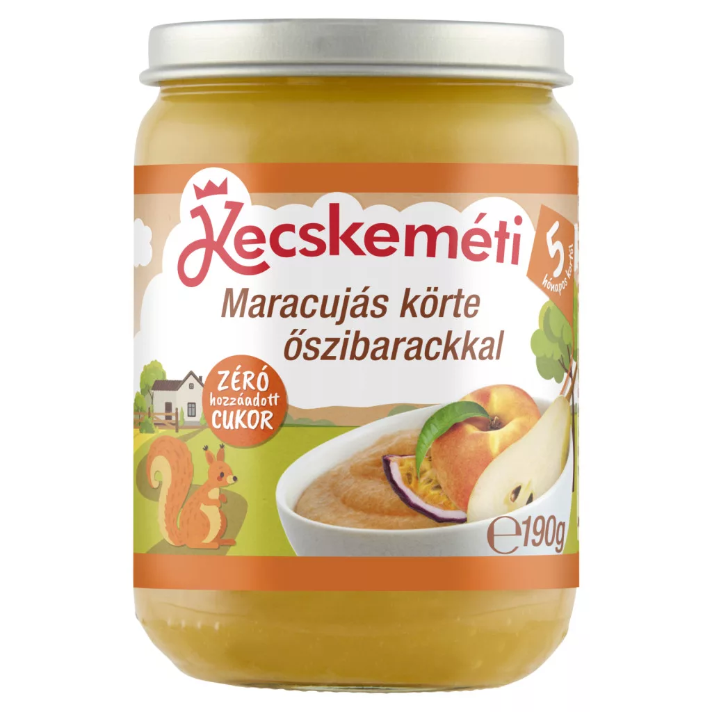 Kecskeméti bébiétel maracujás körte őszibarackkal 1006 gluténmentes 5hó+