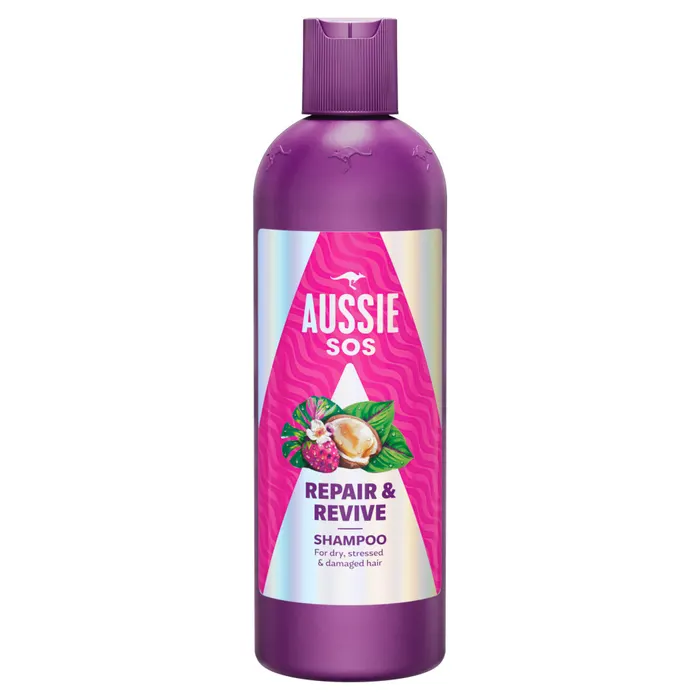 Aussie SOS Repair & Revive Sampon Száraz, Igénybevett, Károsodott Hajra
