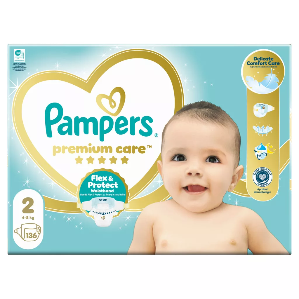 Pampers Premium Care Pelenka, Méret: 2 4kg-8kg