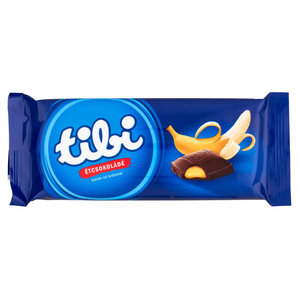 Tibi étcsokoládé banán ízű krémmel