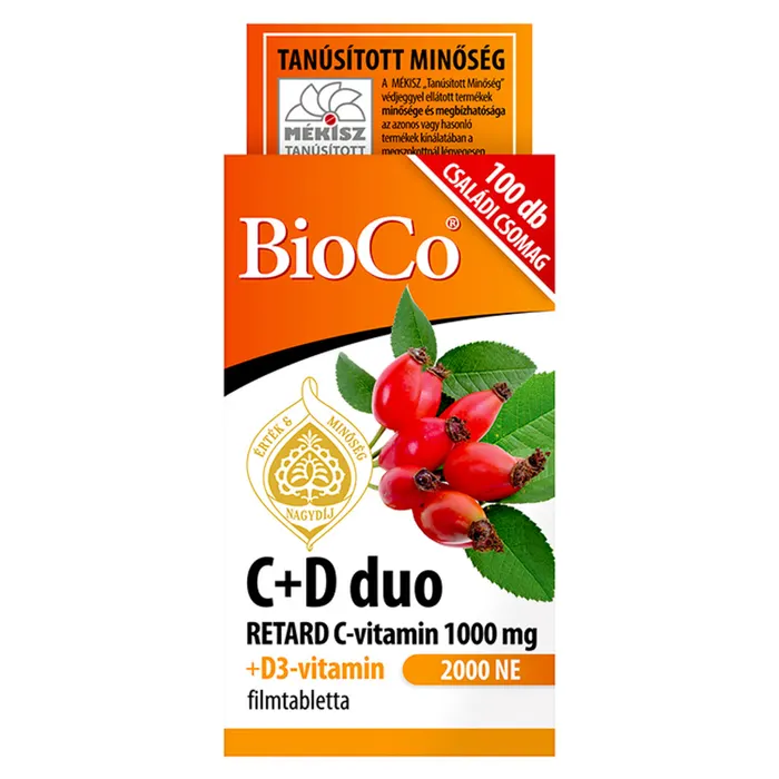 BioCo C+D duo Retard C-vitamin 1000 mg + D3-vitamin 2000 NE filmtabletta