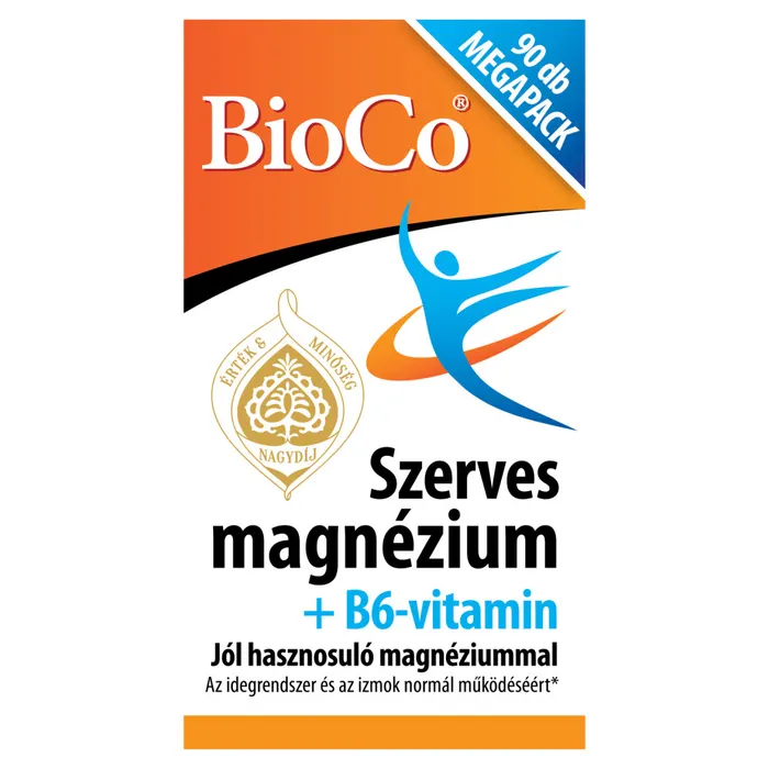 BioCo szerves magnézium + B6-vitamin étrend-kiegészítő tabletta