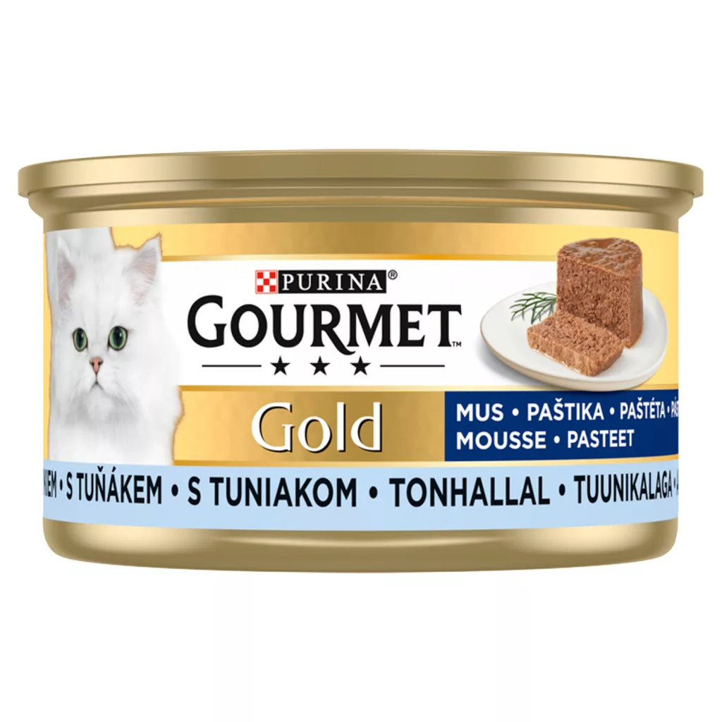 Purina Gourmet nedves macskaeledel Gold pástétom tonhallal