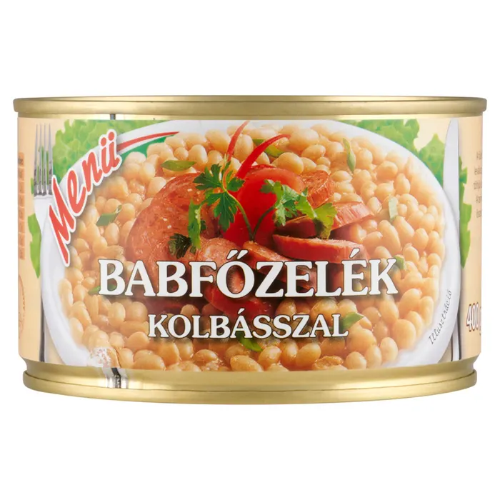 Menü babfőzelék kolbásszal