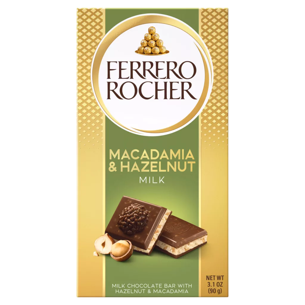Ferrero Rocher táblás csokoládé makadámia dióval és mogyoróval