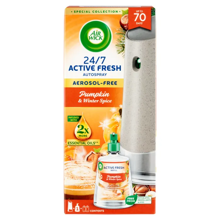Air Wick Active Fresh Fűszeres Sütőtök Varázs készülék és utántöltő