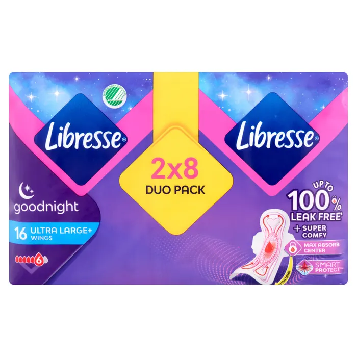 Libresse Goodnight Ultra Large szárnyas egészségügyi betét, éjszakai használatra