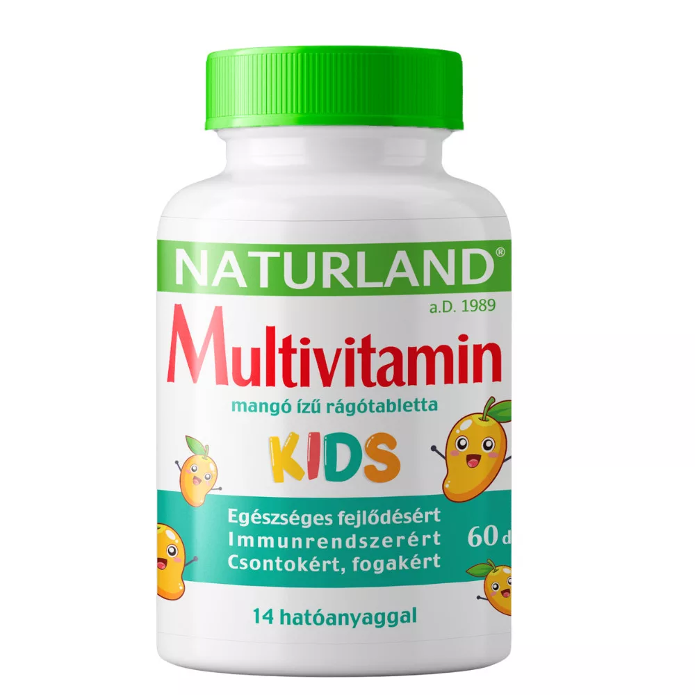 Naturland rágótabletta gyermek multivitamin mangó