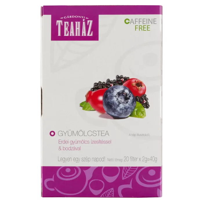 Gárdonyi Teaház gyümölcstea erdei gyümölcs ízesítéssel & bodzával 20 filter