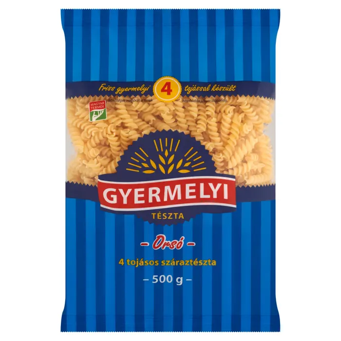 Gyermelyi orsó 4 tojásos száraztészta