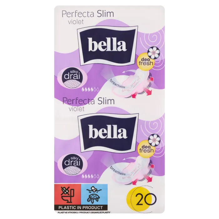 Bella Perfecta Slim Violet diszkréten illatosított, ultravékony egészségügyi betét