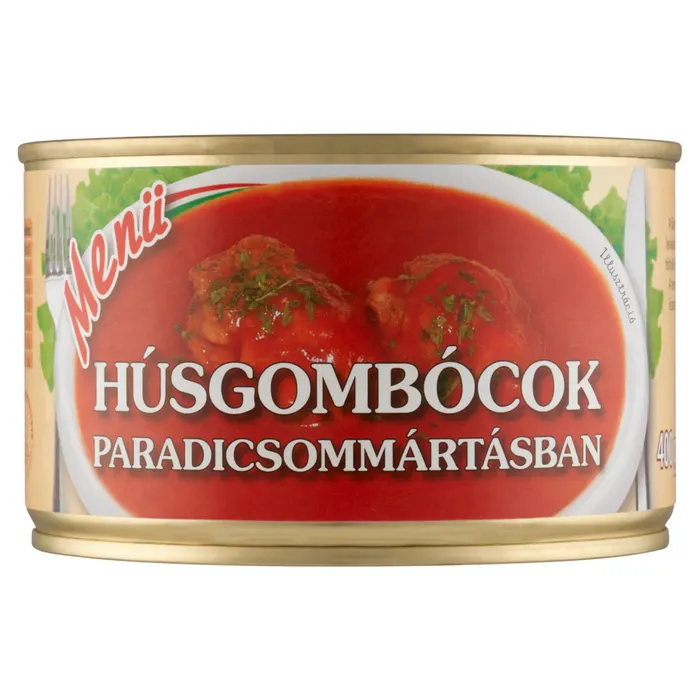 Menü készétel húsgombóc paradicsommártásban