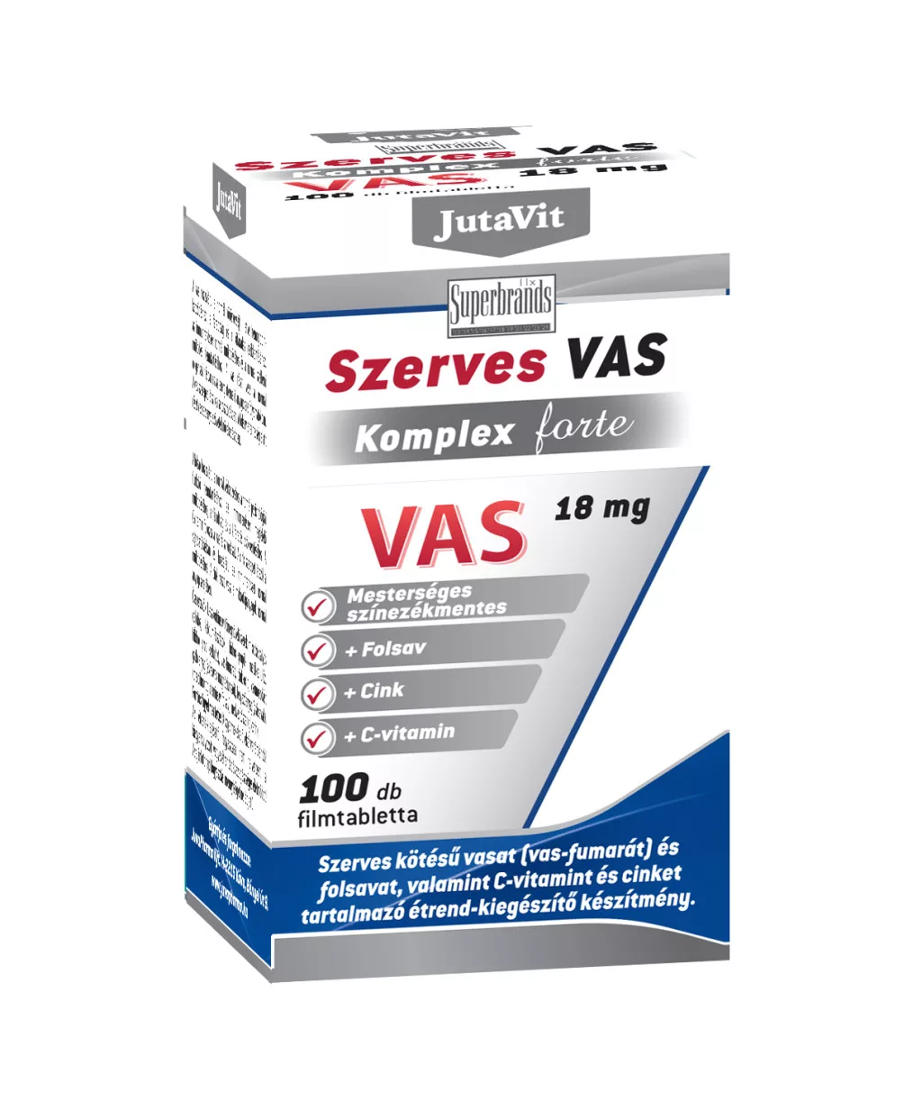 JutaVit filmtabletta Szerves Vas komplex Forte 18mg