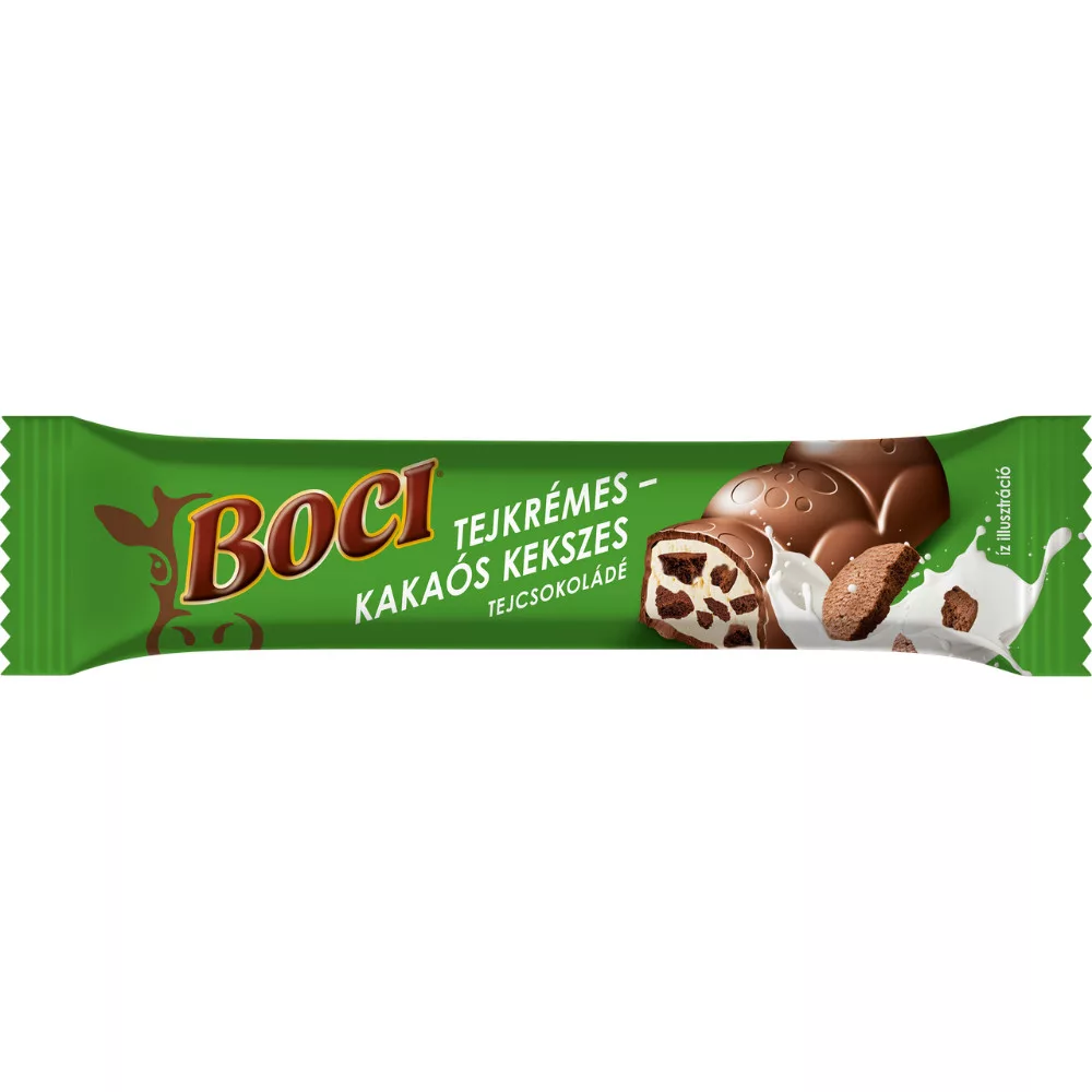Boci tejcsokoládé szelet földimogyorós, mazsolás