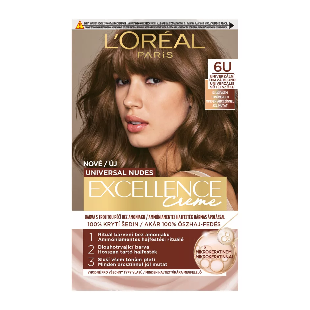 L'Oreal Excellence hajfesték Nude 6U Sötétszőke