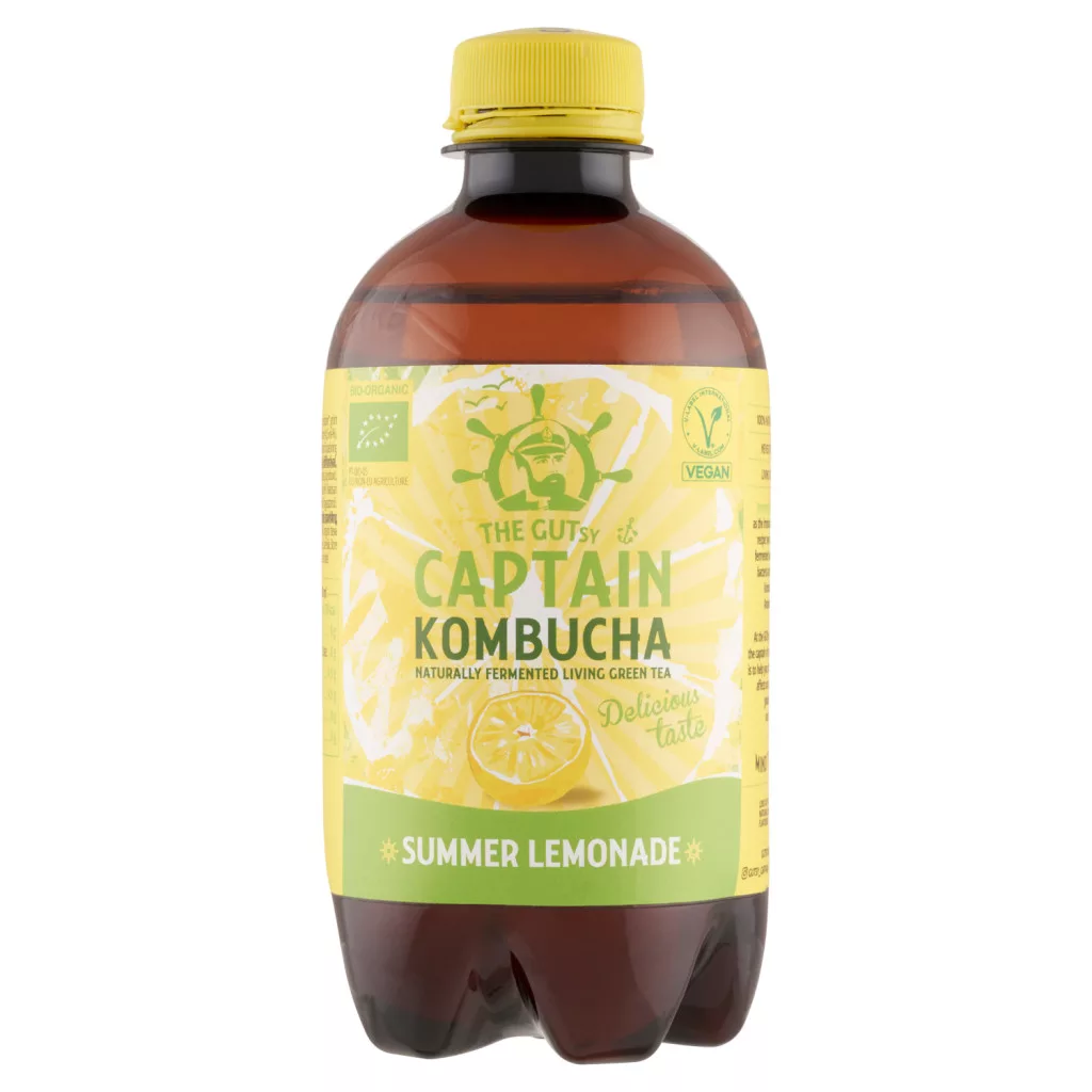 The Gutsy Captain Kombucha limonádé bio fermentált zöld tea ital élőflórával