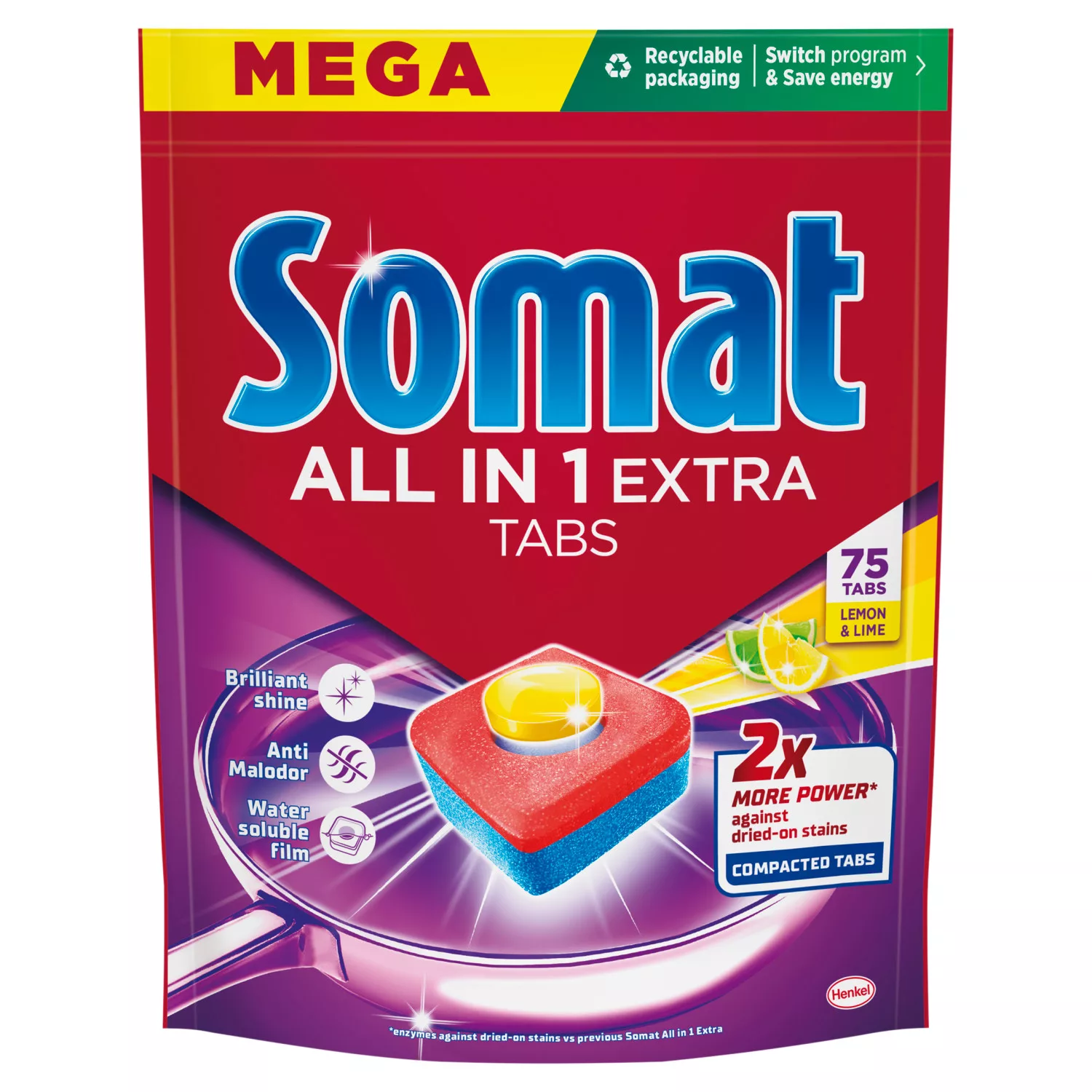 Somat All in 1 Extra Lemon & Lime gépi mosogatótabletta