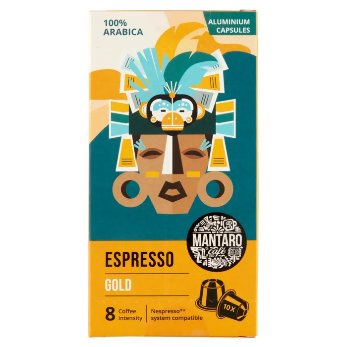 Mantaro Espresso Gold őrölt pörkölt kávé alumínium kapszulában