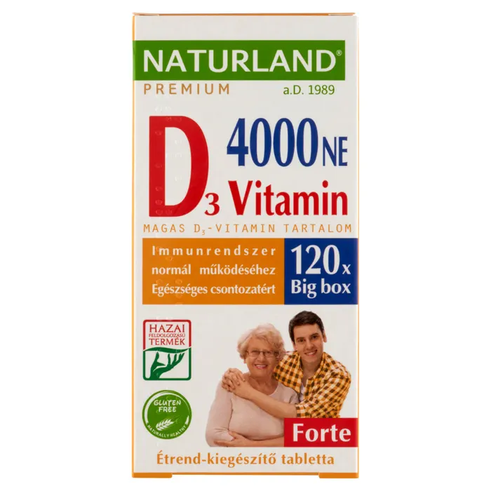 Naturland Premium D₃-vitamin 4000 NE forte étrend-kiegészítő tabletta