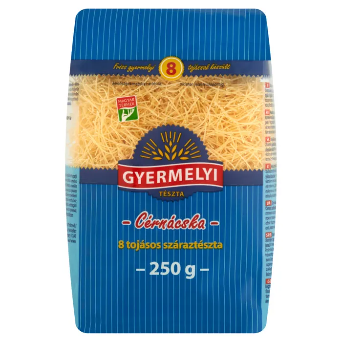 Gyermelyi cérnácska 8 tojásos száraztészta