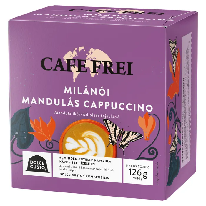 Café Frei kávékapszula Milánói mandulás cappuccino DGC
