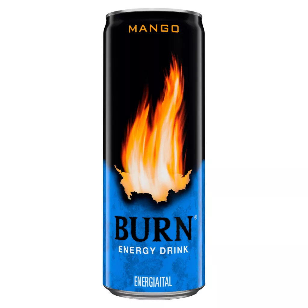 Burn szénsavas mangó ízű ital koffeinnel