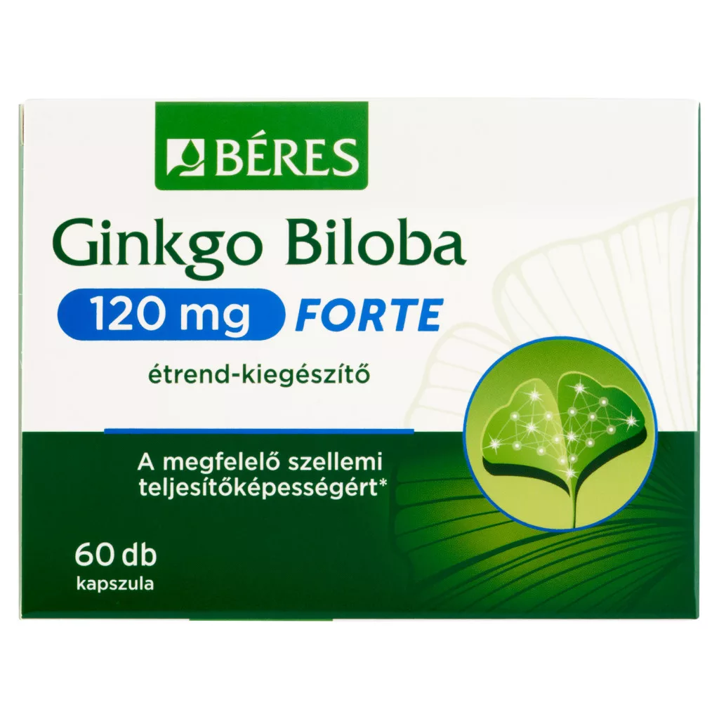 Béres Ginkgo biloba 120 mg Forte étrend-kiegészítő kapszula