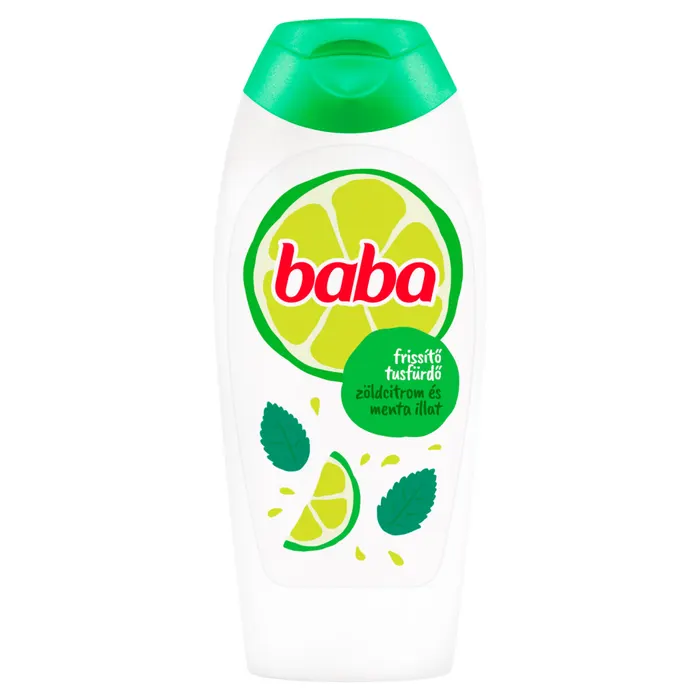 Baba zöldcitrom és menta illat frissítő tusfürdő