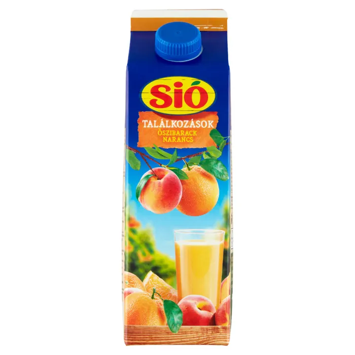 Sió Találkozások rostos őszibarack-narancs gyümölcsital