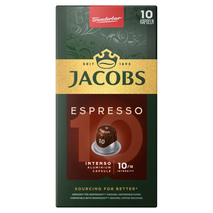 Jacobs Espresso Intenso őrölt-pörkölt kávé kapszulában