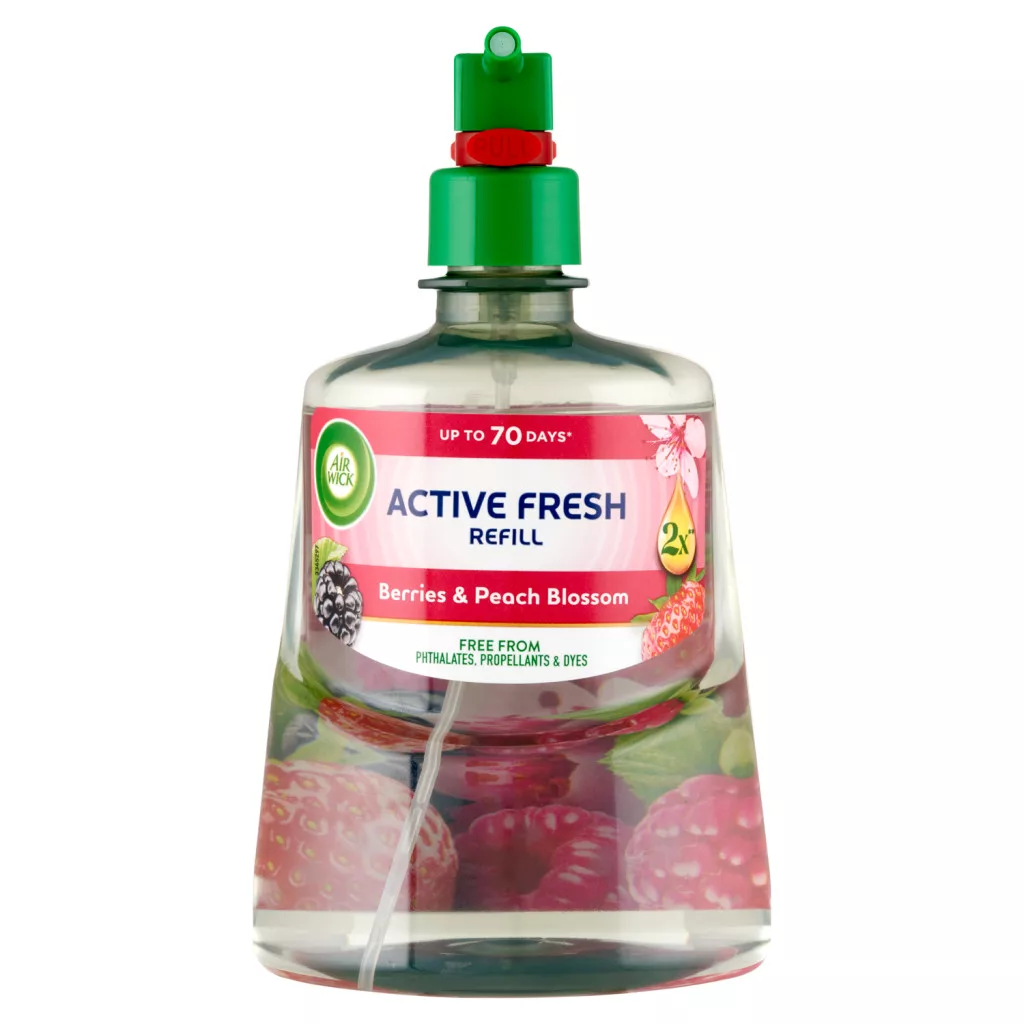 Air Wick Active Fresh Erdei gyümölcs és barackvirág utántöltő