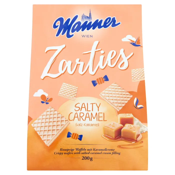 Manner Zarties sós-karamellás krémmel töltött ropogós ostyaszeletek