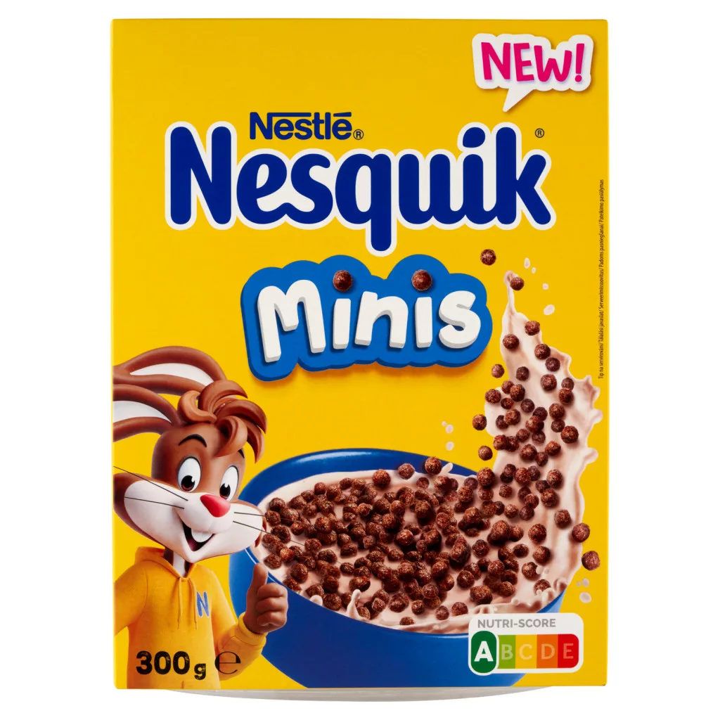 Nestlé Nesquik Minis kakaós ízű ropogós mini gabonagolyók vitaminokkal és ásványi anyagokkal