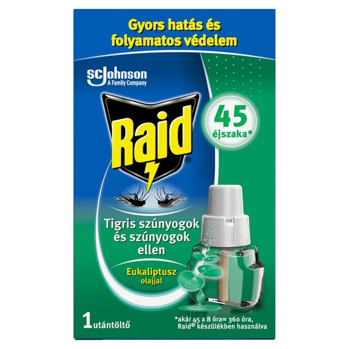 Raid szúnyogirtó utántöltő folyadék eukaliptusz olajjal