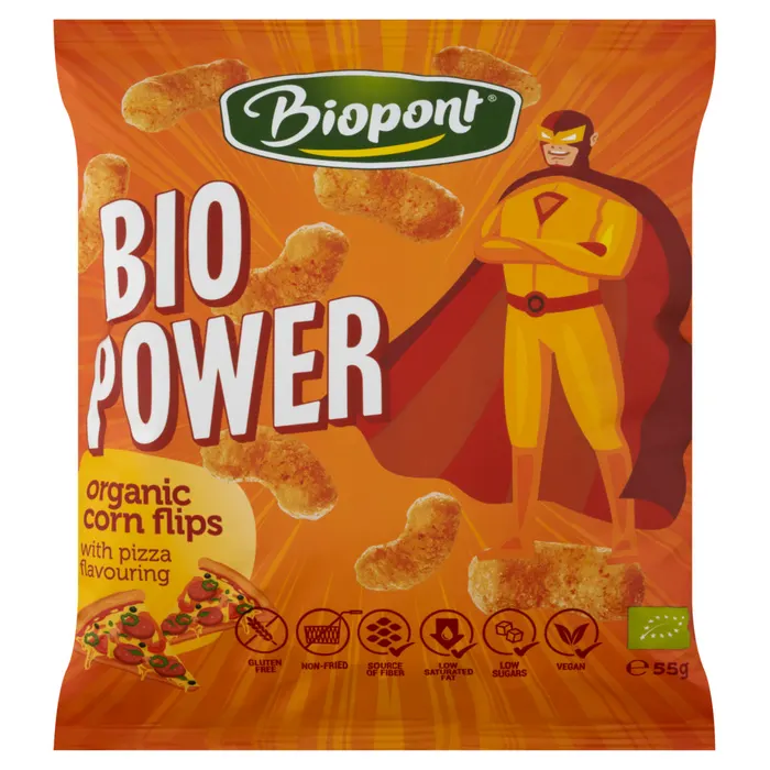 Biopont Bio Power Bio gluténmentes kukorica snack pizza ízesítéssel