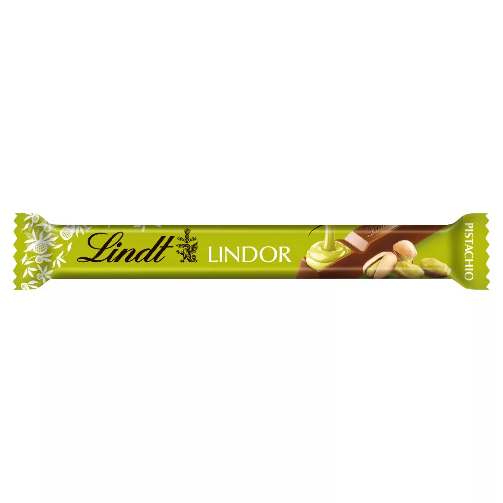 Lindt Lindor szeletes tejcsokoládé Pistachio Stick
