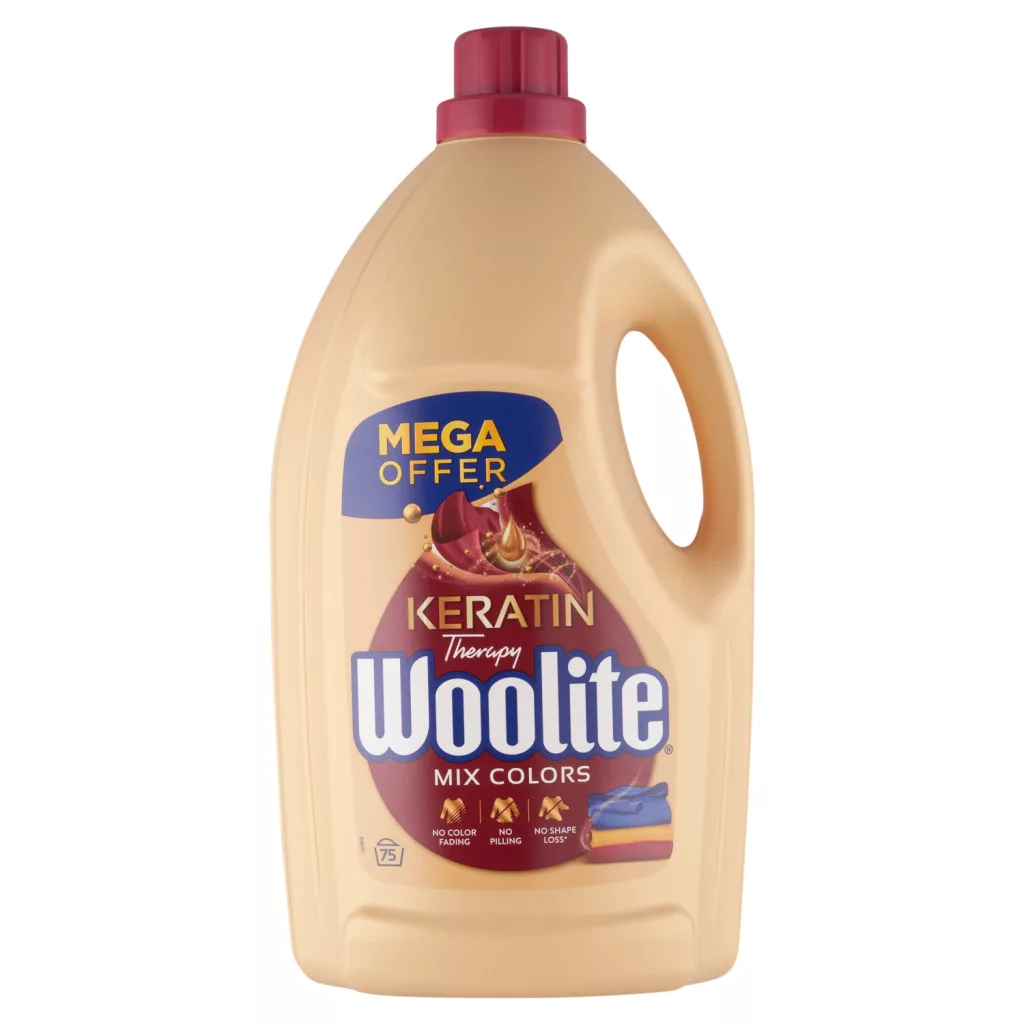 Woolite folyékony mosószer Keratin Therapy színes ruhákhoz (75 mosás)
