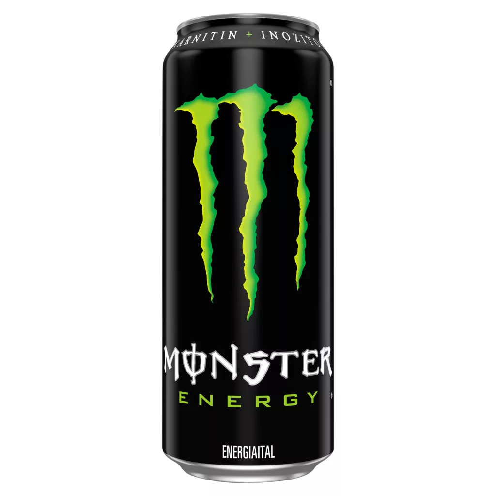Monster Energy szénsavas ital cukrokkal és édesítőszerrel