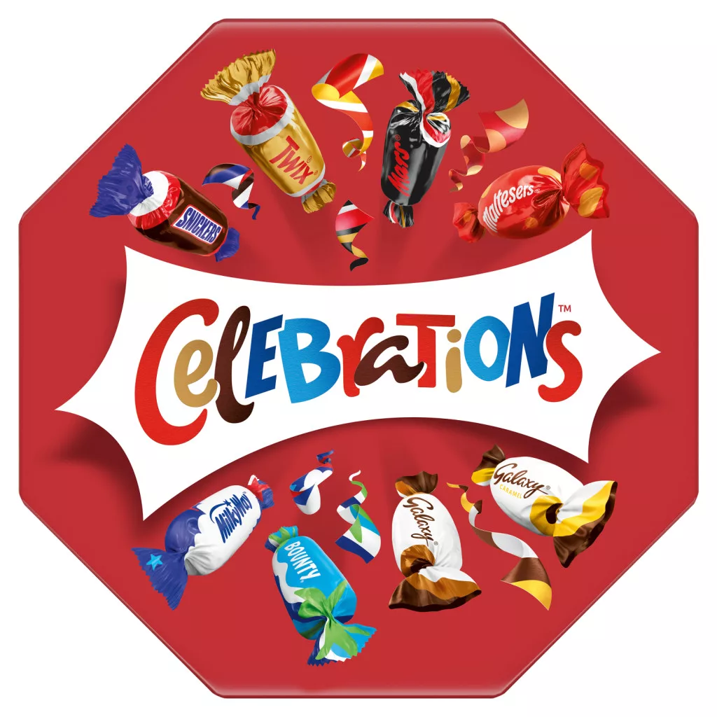 Celebrations vegyes töltött és kekszes tejcsokoládé