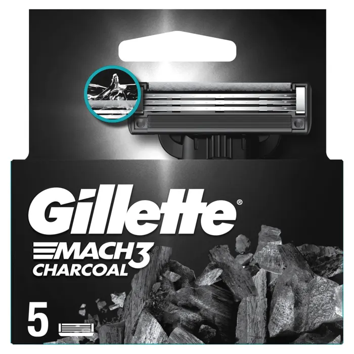 Gillette Mach3 Charcoal Férfi Borotvabetétek, 5 3 Pengés Borotvabetétek