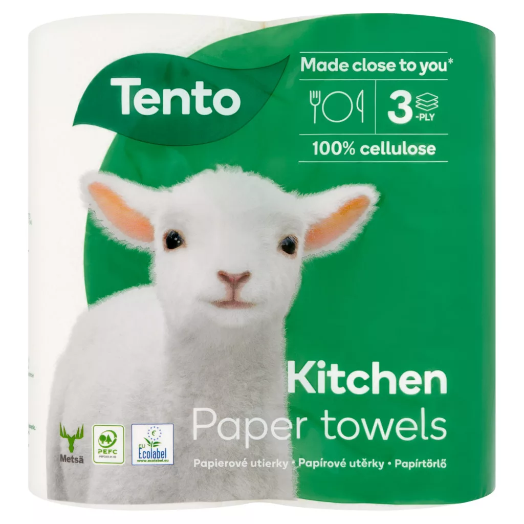 Tento Kitchen háztartási papírtörlő 3 rétegű 2 tekercs