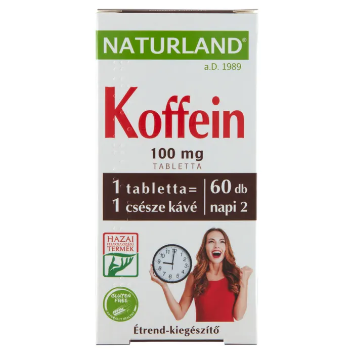 Naturland 100 mg koffein étrend-kiegészítő tabletta
