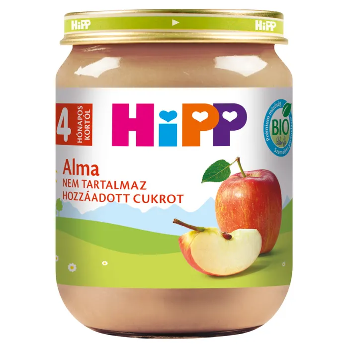 HiPP bio alma gyümölcsdesszert 4 hónapos kortól